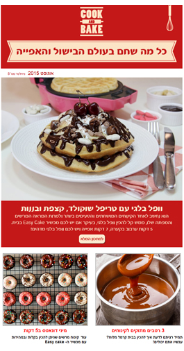 קוק אנד בייק - דוגמא לניוזלטר מדריך